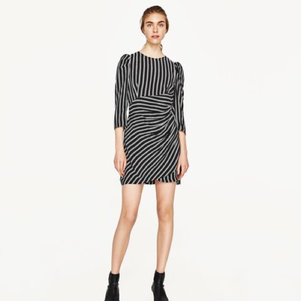 ZARA basic striped dress